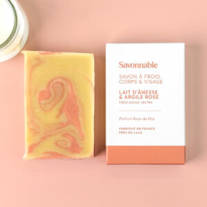 Savon solide - Lait d’ânesse & Argile rose (Savonnable)